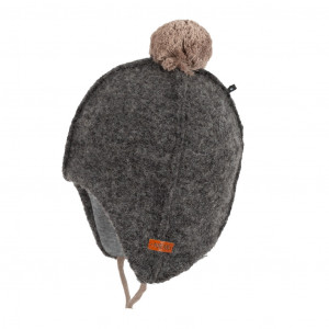 Căciulă din lână fiartă Pure Pure - Grey Melange