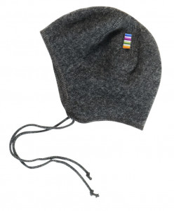 Caciula lână merinos fleece Joha - Basic Dark Grey