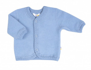 Cardigan din lână merinos fleece, Joha - Basic Blue
