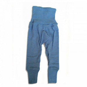 Cei mai comozi pantaloni Cosilana din lână, mătase și bumbac - Blue Melange