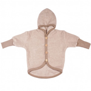 Jacheta Cosilana lână merinos fleece si bumbac - Latte Machiato