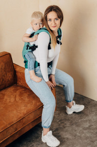Lenny Upgrade, Herringbone Ombre Green - Marsupiu Ergonomic