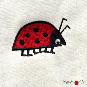 Pălărie ajustabilă Manymonths Original cânepă și bumbac - Natural Ladybug