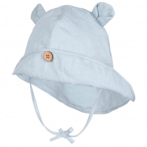 Pălărie ajustabilă ManyMonths Teddy Bear cânepă și bumbac - Silver Blue