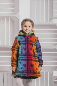 Palton/Haina pentru fetite Lennylamb - Rainbow Lace Dark with Black