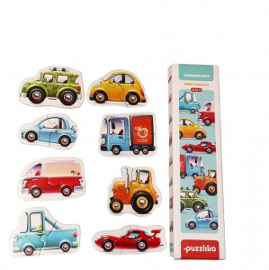 Puzzle 16 piese, Masinute, CUbika