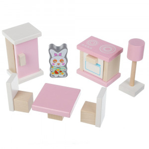 Set Constructii 10 piese, My Kytchen ,Jucarie Din Lemn Cubika