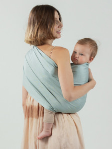 Sling cu inele Isara Frosty Green Bamboo Linen (bambus+in)