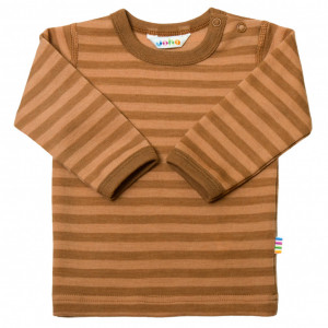Bluză din lână merinos Joha - Rusty Stripe