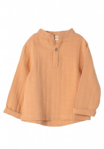 Bluza din muselină Organic By Feldman - Ochre