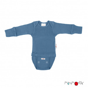 Body/Bluza (2 in 1) ManyMonths lână merinos - Cosmos Blue
