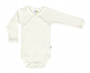Body kimono lână merinos si mătase - Basic White