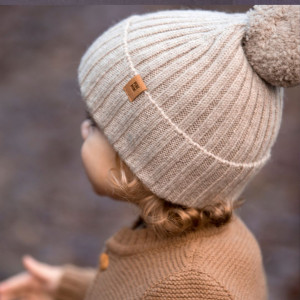 Căciulă din lână merinos și lână baby alpaca Pure Pure - Cashmere