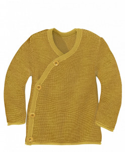 Cardigan lână merinos Disana - Curry/Gold