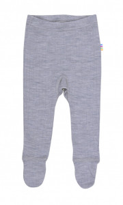 Colanți cu șosete din lână merinos Joha - Basic Grey