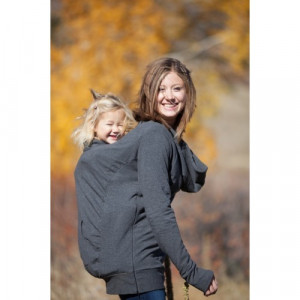 Hanorac pentru babywearing, sarcina si alaptare Boba Hoodie Gri
