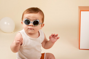 Ochelari de soare Ki ET LA (0-4 ani) - Ourson Silver Blue