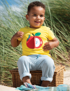Pantaloni din bumbac organic - Stripes, Frugi