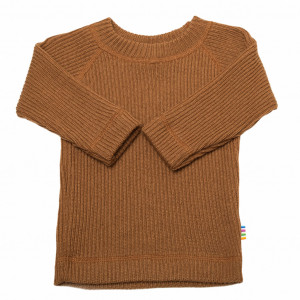Pulover din lână merinos Joha - Rib Dark Copper