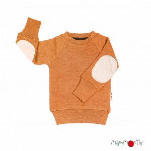 Pulover lână merinos ManyMonths - Clay