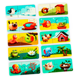 Puzzle 20 piese, Casuta Animalelor, Cubika