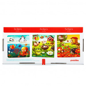 Puzzle 3 in 1 48 piese, Animalutele Preferate, Cubika