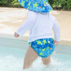 Slip de inot refolosibil Iplay UPF 50+ - Royal Blue Turtle Journey