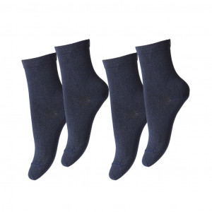 Sosete subtiri mp Denmark bambus - Solid Indigo Blue (2 perechi)