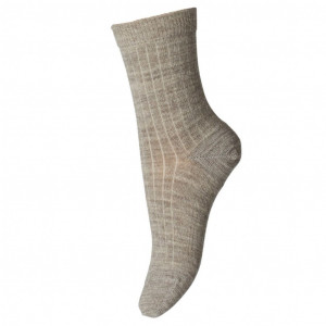 Sosete subtiri mp Denmark din lână Wool Rib - Light Brown