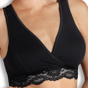 Bustiera pentru alaptare - Carriwell Lace Nursing Bra, Negru