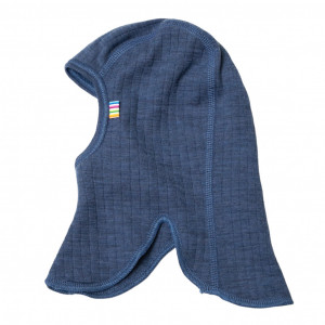 Cagulă dublată lână merinos Joha - Basic Blue Melange