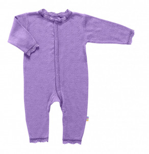 Jumpsuit Joha lână merinos si mătase - Basic Purple