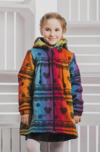 Palton/Haina pentru fetite Lennylamb - Rainbow Lace Dark with Black