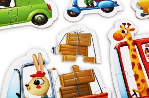 Puzzle 20 piese, Masinutele cu prieteni, Cubika