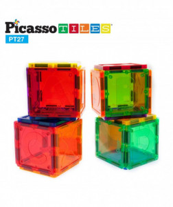 Set PicassoTiles Alfabet - 27 piese magnetice de construcție colorate