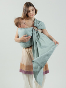Sling cu inele Isara Frosty Green Bamboo Linen (bambus+in)