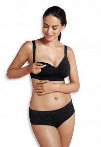 Sutien Carriwell maternitate si alaptare - Seamless Carri-Gel Support - Negru
