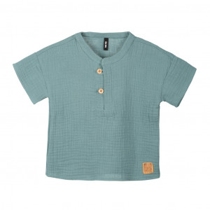 Tricou din muselină dublă de bumbac, Pure Pure - Arctic