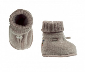 Botoșei din lână merinos fleece Joha - Basic Sesame Melange