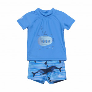 Costum de înot UPF 50+ - Azure Blue, Color Kids
