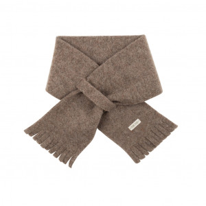 Fular din lână merinos fleece Pure Pure - Walnut