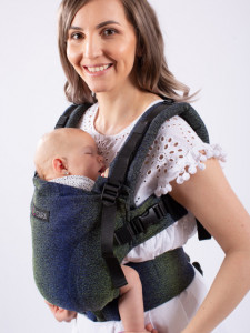 Isara The One, Pixelated Blue Planet - Marsupiu Ergonomic