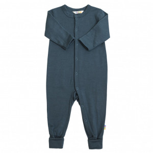 Jumpsuit Joha lână merinos (cu sosetele integrate) - Baby Single Wool Deep Water