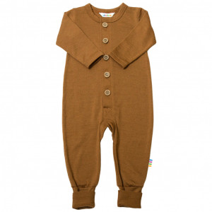 Jumpsuit/Overall din lână merinos cu/fără șosete Joha - Single Wool Rusty