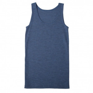 Maiou femei lână merinos Joha - Basic Blue Melange