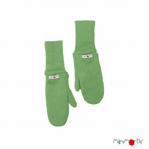 Mănuși dublate din lână merinos ManyMonths - Jade Green