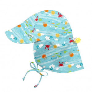 Pălărie ajustabila Green Sprouts by iPlay SPF 50+ - Flap Light Aqua Sea Friends