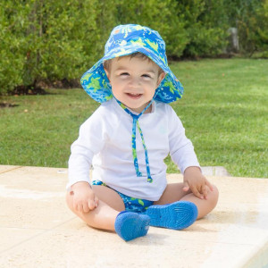 Palarie ajustabila Green Sprouts by iPlay SPF 50+ - Royal Blue Turtle Journey