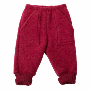 Pantaloni lână merinos fleece Joha - Basic Fuchsia