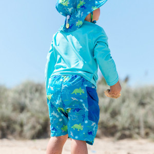 Pantaloni scurti cu scutec/slip de inot integrat Iplay UPF 50+ - Aqua Dinosaurs